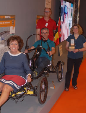 Ingrid Lieten als machinist in een join2bike-trein